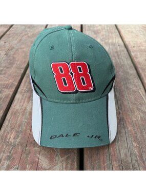 Dale Jr. #88 Green Adjustable Baseball Cap With Amp Energy Logo NASCAR Hat